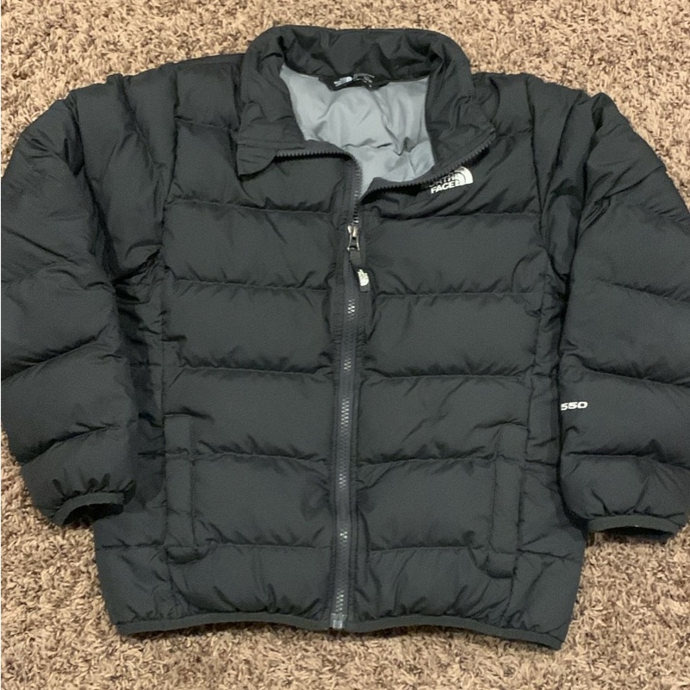 The North Face Boys Size 10-12 M Black Puffer Jacket Coat